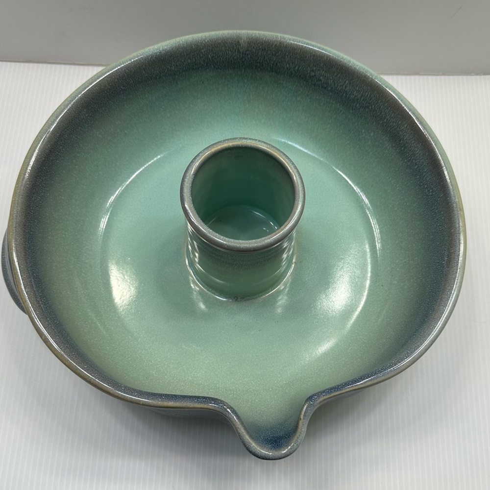 Handmade Pottery Ceramic Chip and Dip Salsa bowl